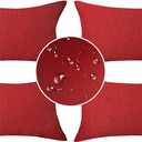 Demetex Red 12x20 Pillow Covers Outdoor Decorative Throw Pillows Waterproof Linen Pillow Cases for Garden Lawn and Living Room, Set of 4, 12 x 20 Inch, Red