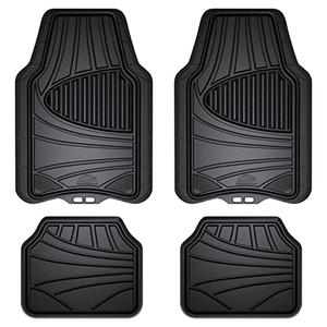 Armor All 4-Piece Floor Mats, Trim-to-Fit All-Weather Mats for Cars, Trucks, SUVs — Black