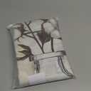 Coxila Brown Floral Kitchen Window Curtains 27.5 x 36 Inch Rod Pocket Small Short Mini Cafe Farmhouse Vintage Rustic Country Flower Fun Living Room Bedroom Home Treatment Set of 2 Panels Drapes Tiers