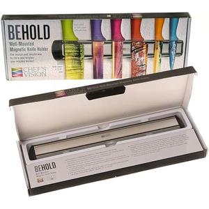 Chef’s Vision Silver Wall-Mount Magnetic Knife Holder - Sleek Magnetic Strip for Knives - Modern Magnetic Knife Bar for Easy Access - Ideal Magnetic Knife Holder for Wall - No Knives Included