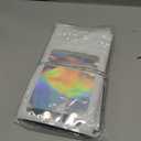 ANZNKU 100 Pack Mylar Bags Reasealable Holographic Bags, Smell Proof Bag Zipper Pouches with Clear Window, Jewelry Candy Sealable Bag for Packaging Sample Party Favor (White, 7.1 x 10.2 Inch)