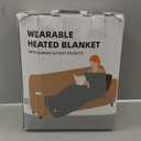 Wearable Heated Blanket with Foot Pocket & Sleeves, Electric Blanket Heated Robe for Women & Men, 5 Heat Settings, 3H Auto-Off, Machine Washable, ETL Certified, Gift-Ready, 50x70 inches, Light Grey