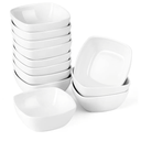MALACASA 5 oz Porcelain Dip Bowls Set, 12 Pack Small Ramekins, Dipping Sauce Dishes, Stackable Tiny Ramekins for Pudding, Souffle, Brulee, Dessert, Snack, Charcuterie Boards accessories, Oven Safe