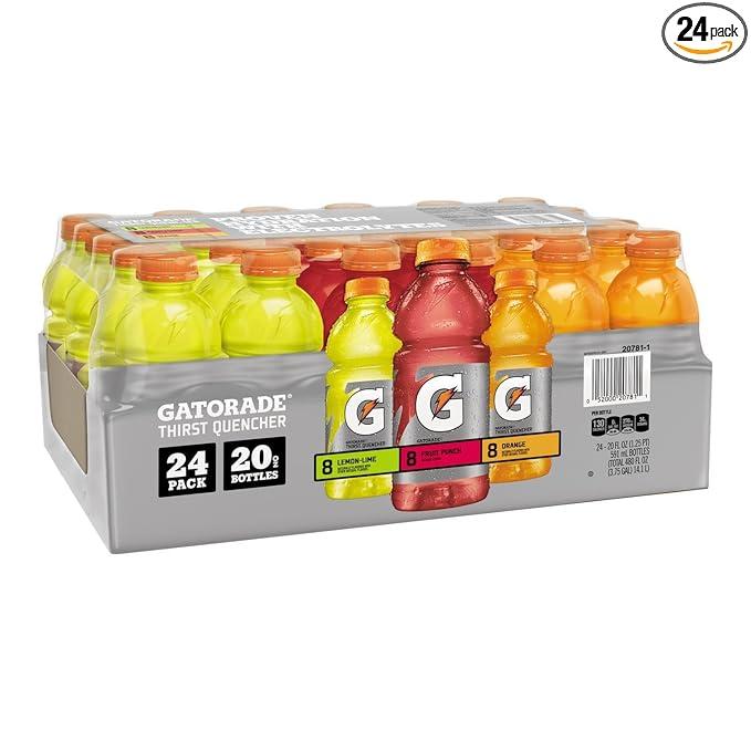 Gatorade 12 Oz 24 Pack (Lemon/Lime) - (Fruit Punch)/(Orange)/(Berry) Best by 2026