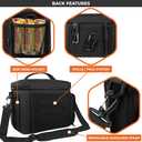 opux Tactical Lunch Box for Men, Black Mens Insulated Lunch Bag for Adult, Leakproof Soft Lunch Cooler with MOLLE Mesh Side Pockets, Multicam Heavy Duty Lunchbox Pail for Work Women, Large, 18 Cans