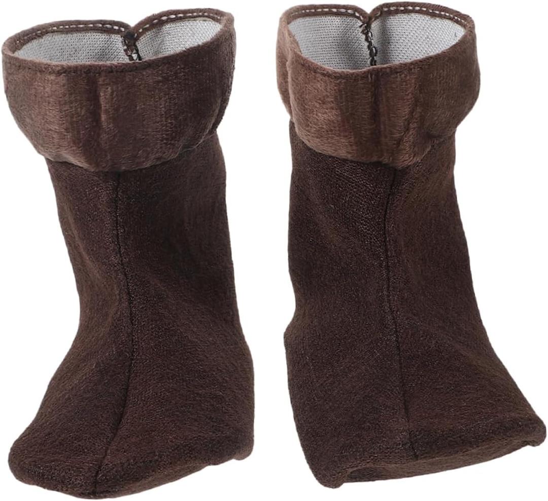 Toddmomy Fleece Boot Socks Rain Boot Inserts for Women Men Soft Warm Liners Waterproof Moisture Resistant Removable Washable Size 10.23 X 7.87 X 3.93 in