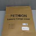 PETICON SUV Cargo Liner for Dogs, Waterproof Pet Cargo Cover Dog Seat Mat for SUVs Sedans Vans with Bumper Flap Protector, Non-Slip, Large Size Universal Fit, Black