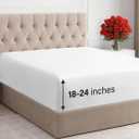 Extra Deep Full Fitted Sheet - Hotel Luxury Single Fitted Sheet Only - Easily Fits 18 inch to 24 inch Mattress - Ultra Soft, Wrinkle Free w/Extra Deep Pockets - Easy-Care, Breathable & Comfy - White