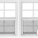 2 Pack Shed Window 12" W x 16" H, White Flush Mount Window with Tempered Glass and Removable Screen for Playhouses, Sheds, Garage and Chicken Coops