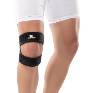 Comforband Dual Knee Strap Patella Brace for Knee Pain Relief, Runner’s Knee, Jumper’s Knee, Gym Exercise, Patellar Tendonitis, Osgood-Schlatter (Black, L/XL)