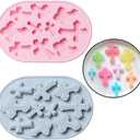 Cross Shaped Silicone Moulds2 PCS Candy Gummy Chocolate Fondant MouldDIY Tool Mold for Cake Decorating, Resin Necklace, Ice Cube