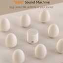 Dreamegg Portable Travel White Noise Machine for Sleep, Features Powerful Battery, Egg-Sized, 16 Nature Sounds, Timer, for Baby Adults Office Privacy Home Gift, Cream