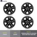 TangMiGe 4-Pack Wheel Skins Compatible with Toyota RAV4 2006 2007 2008 2009 2010 2011 2012, 17 inch 17", Hubcaps Wheel Covers (Black Color)