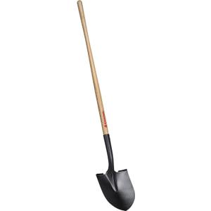  Steel Round Point Shovel with 48-Inch Wood Handle
