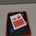 Kids Case for iPad mini 7 A17 Pro 2024/ Mini 6 8.3 inch, Spider Case for iPad mini 7th 6th Generation, Shockproof Durable Full Protective Cover with Pencil Holder, Kickstand (Red+Black)