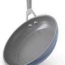 Ninja Ceramic Pro 8" Fry Pan, Non-Stick Pan, Nontoxic, PTFE Free, Ceramic Coated, Stainless Steel Handle, Stove and Oven Safe to 550F, All Stovetops & Induction Compatible, Midnight Blue, CW30020MM