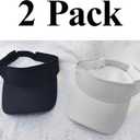 2 Pack Sports Visors Hats Women Adjustable Outdoor Sun Visor Golf Beach Travel Men Cap
