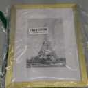 upsimples 8x10 Picture Frame, Display Pictures 5x7 with Mat or 8x10 Without Mat, Wall Hanging Photo Frame, Gold, 1 Pack