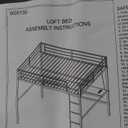 Metal Loft Bed Frame, 72 In x 17 In, GW 60lbs W00150