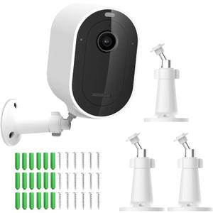 Arlocam Mount Compatible with Arlo Essential/XL Gen 2/Arlo Pro/2/3/4/Arlo Pro 5s/Ultra/Ultra 2 Cameras,360 Adjustable Wall & Ceiling Weatherproof Outdoor Security Mount for Arlocam, 3-Pack