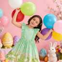 Goodstoworld Toddler Girl Dress for Kids Summer Beach Ruffle Tie Back Dresses for 2-8T (Green)