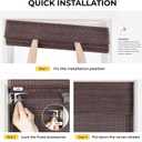 UNISHADES No Drill Cordless Bamboo Roman Shades, 26×64 in, Coffee