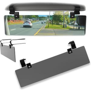 Glare Guard Polarized Car Visor Extender Sun Blocker  Sun Visor Extender for Car & SUV Clip-On Visor Extender Attachment, Sunvisor Extension Shield Blocks Glare & UV, Auto Extended Shield Made in USA