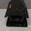 Kingsyard Bird Feeder for Outdoors Hanging, Dual-Use Metal Mesh Wild Bird Feeders with Seed Tray & Weatherproof Roof, 3 lbs Large Capacity, Black