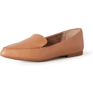 Amazon Essentials Women's Loafer Flat (8, Camel Faux Leather)