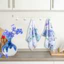 Spring Kitchen Towels Wildflower Print Dish Towels for Kitchen Bathroom Housewarming Gift (2, Embroidered Ball Pattern)