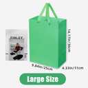 2 x Pikalon 6 pcs Neon Green Gift Bags with Handles, Large 9.84"x4.33"x14.17" Bright Color Gift Wrap Paper Bag Party Favor Bag Boutique Retail Bags for Wedding Birthday Baby Shower Wedding Welcome Party Supplies (Green, 9.84x4.33x14.17 Inches)