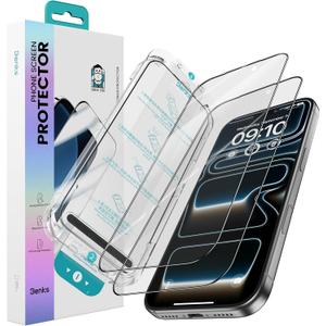BENKS Matte Screen Protector for iPhone 17 Pro Max [2 Pack], Full Coverage Tempered Glass, Anti-Glare & Anti-Fingerprint, Easy Installation with Auto Dust Removal, Bubble-Free