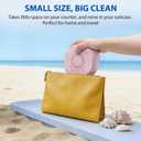 Dental Ultrasonic Retainer Cleaner Machine - 52kHz Dental Appliance Cleaner for Retainers, Dentures, Aligners, Mouth Guards, Toothbrushes & Jewelry, 200ML Pink, Quiet & Portable