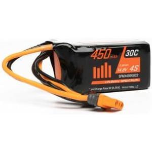 Spektrum 14.8V 450mAh 4S 30C LiPo Battery: IC2, SPMX4504SIC2