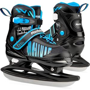 Adjustable Ice Skates for Kids, Boys Ice Hockey Skates for Girls, Toddler, Youth Iceskates with Large Skate Bag, Soft and Comfortable Lining Ice Skating Shoes for Outdoor and Rink (Small - Little Kid(10C-13C US), Blue)
