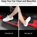 Door Sill Guards Compatible with Jeep Wrangler JL JLU 2018-2026 & Gladiator JT 2020-2026 Accessories Stainless Steel Material Carbon Fiber Texture Front and Rear Door Sill Protector