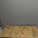 Vaunn Medical Pneumatic Adjustable Overbed Bedside Table with Wheels (Hospital and Home Use) (Black)