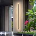 56.3inch Long Outdoor LED Wall Light 45W Black Warm White Porch Light Acrylic Waterproof IP65 Exterior Wall Light Fixture for House Patio Porch Courtyard