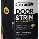 Rust-Oleum 369383 Advanced Dry Door & Trim Paint, Quart, Satin Black