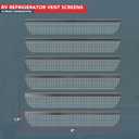 RV 20" Refrigerator Upper/Lower Side Wall Vent with Mesh Insect Screens for Campers Trailers (Black)