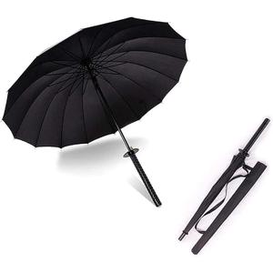Samurai Umbrella Umbrella Creative Semi-Automatic Samurai Umbrella,Windproof Outdoor Umbrella.Sun Protection Umbrella Black.The Best Creative Gift.