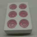 PATIKIL 6 Pcs Glass Candle Holder, Taper Candle Holder Stand Clear Glass for Table Centerpiece Decor Wedding Dinner Party, Pink