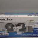 Comfort Zone 9-Inch Twin Window Fan with 2-Speed Independent 180 Rotating Fan Heads, Auto-Locking Expanders & Removable Bug Screen, for Fresh Air Intake or Warm Air Exhaust, Ideal for Home & Office