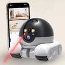 AEZ Robot Camera on Wheels 1080P Dual Lens,Indoor Movable Security Camera with 2Way Talk,Blinky Bot with Night Vision,Distance Bot App Control for Cats/Dogs/Baby/Elderly (SD/Cloud Storage)