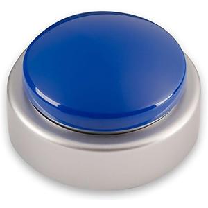 Extra Large Talking Button Clock - for The Blind, Elderly or Visually impaired (Blue)