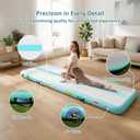 WELANDFUN Tumble Track Mat for Gymnastics | 6 inches Air Tumbling Mats, 10ft Inflatable Gymnastics Mat for Home Use, Training, Cheerleading, Water Yoga with Electric Air Pump
