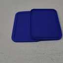 Replacement Lids for Pyrex 3-Cup Glass Food Storage Container Bowls, (7.75 x 5.75-Inch) Plastic Rectangle Lids Covers fits Pyrex 7210-PC, Airtight & Leakproof (4-Pack, Blue)