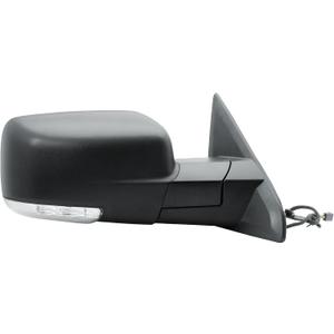 Passenger Right Side Door Mirror Electric Heated Glass Power Folding Textured Back Cover with Turn Signal Light and Puddle Light for Ram 1500 2500 3500 2009-2019, 1500 Classic 2019-2024, Standard