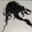 AISI HAIR Black Wig for Women, Long Wavy Lace Hairline Middle Part Synthetic Heat Resistant Wig for Daily Party-26 Inch