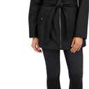 HFX Women's Softshell Transitional Jacket Bonded Mellow Pile, Wind & Water Resistant Coat, Faux Fur Lining (Black, M)